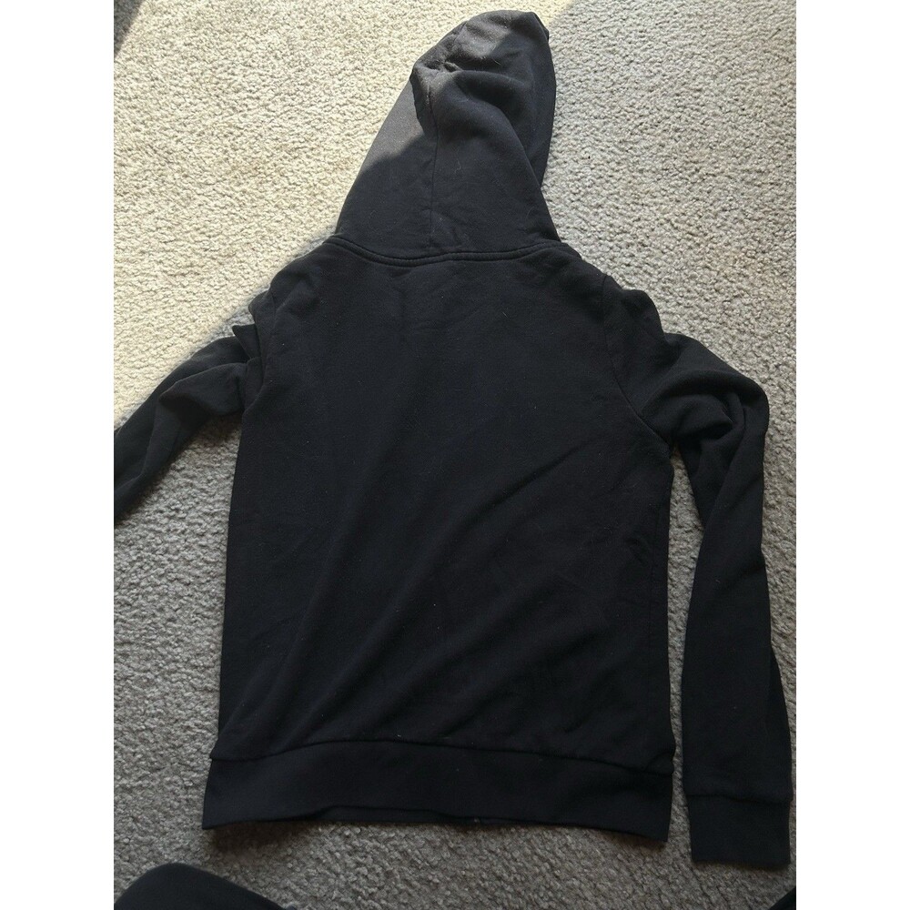 Pink Victoria Secret Women’s Black & White Zip Up Hoodie Sweatshirt Size MED - Picture 5 of 5